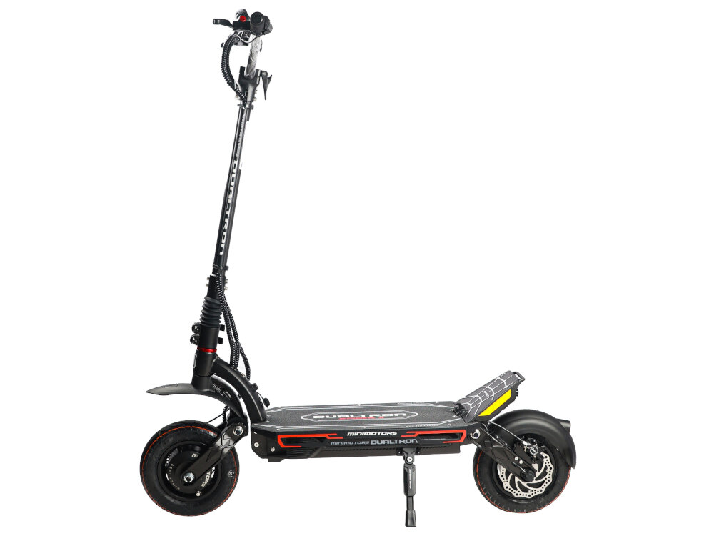 Hulajnoga elektryczna DUALTRON Spider II Czarny dwa silniki o mocy 1800 W kazdy niezwykle przyspieszenie predkosc do 20 km/h pokonywanie niewielkich wzniesien o nachyleniu terenu do 35 stopni