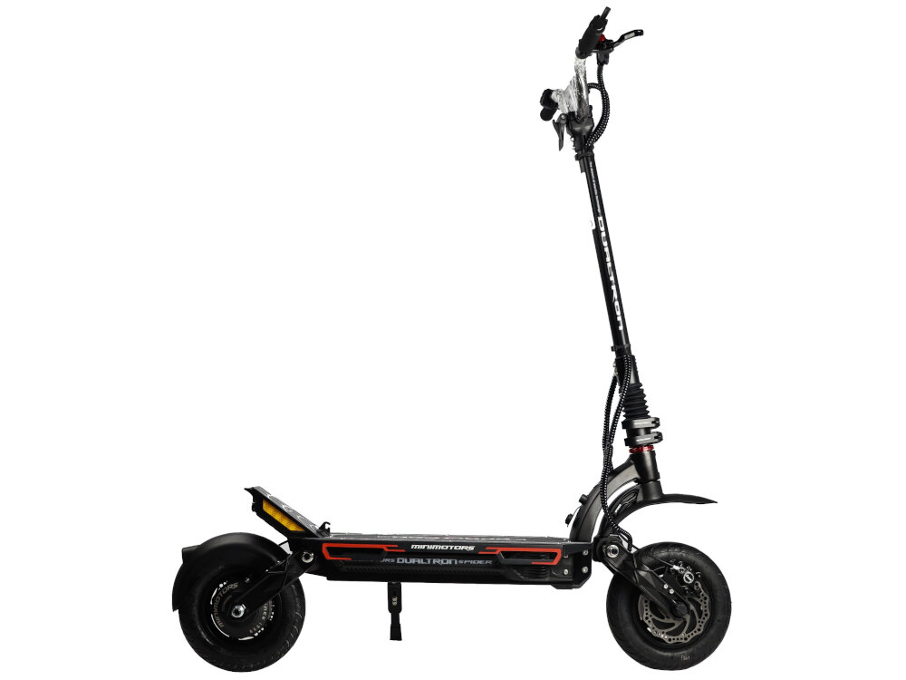 Hulajnoga elektryczna DUALTRON Spider II Czarny przyjazna dla srodowiska zasilana akumulatorem nie pozostawia sladu weglowego system KERS odzyskiwanie energii kinetycznej podczas hamowania bateria starcza na dluzej wiekszy zasieg