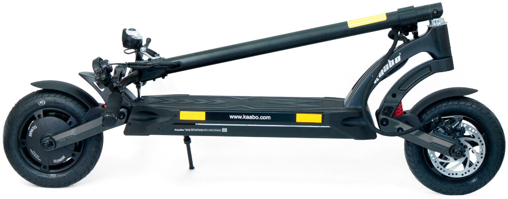 Hulajnoga elektryczna KAABO Mantis 10 Eco 800 Czarny skladana konstrukcja latwy transport czas skladania okolo 5 sekund