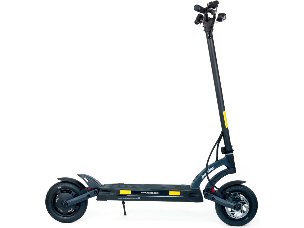 Hulajnoga elektryczna KAABO Mantis 10 Eco 800 Czarny silnik wysokowydajny moc 800 W predkosc od 20 km/h w tylnym kole pokonywanie wzniesien o nachyleniu terenu do 30 stopni