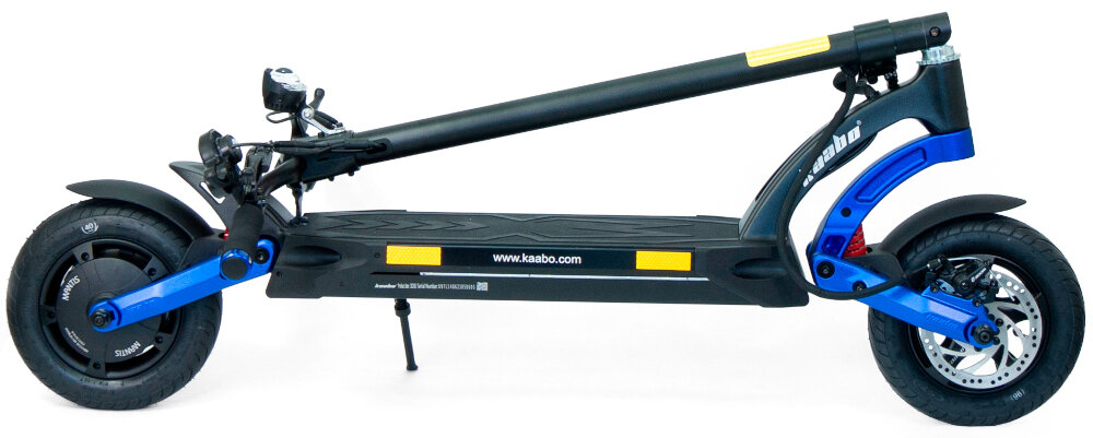Hulajnoga elektryczna KAABO Mantis 10 Eco 800 Niebieski skladana konstrukcja latwy transport czas skladania okolo 5 sekund