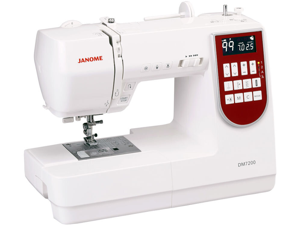 Maszyna do szycia JANOME DM7200 solidna trwała metalowe podzespoły stabilna praca łatwa w obsłudze mocna maszyna niezawodność przyjemność szycia