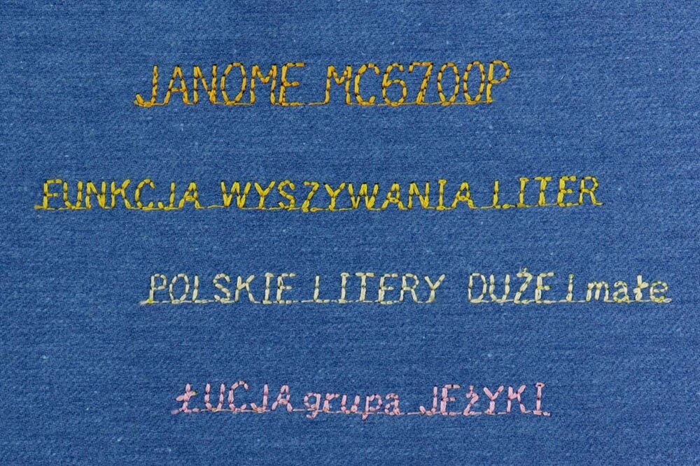 Maszyna do szycia JANOME MC6700 Professional 2 kroje czcionek ,wyszywanie liter, tworzenie indywidualnych projektów