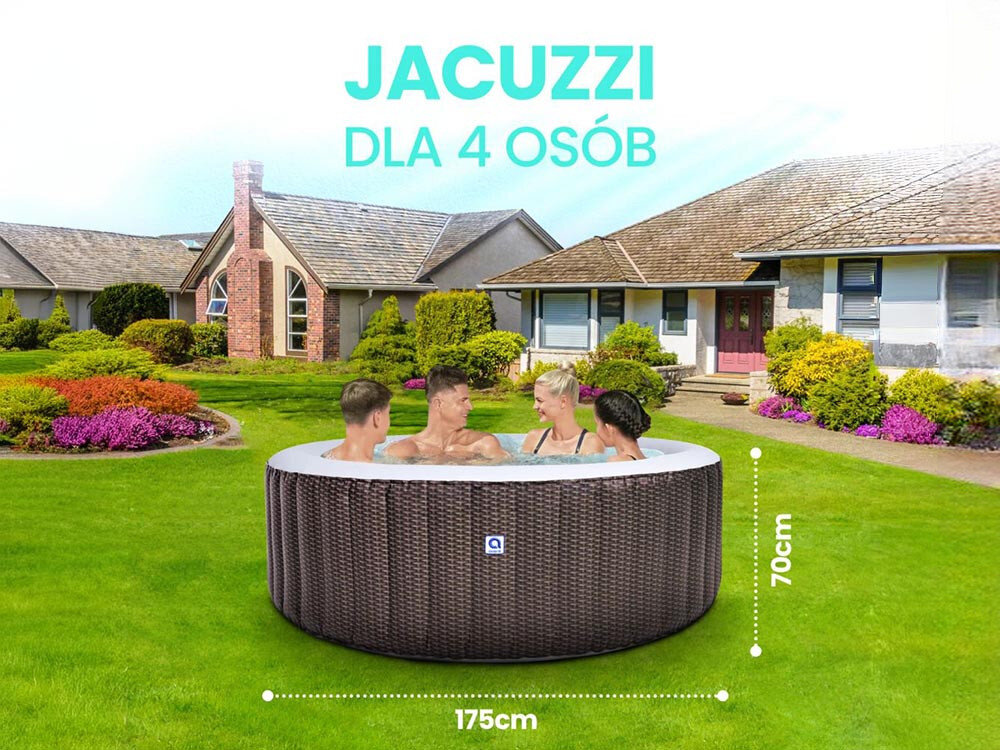 Jacuzzi AVENLI Extralink Home 175 x 70 cm 105 dysz masyjacych intensywny hydromasaz luksusowe spa
