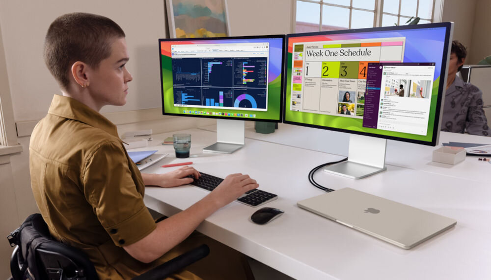 Laptop APPLE MacBook Air 2024 13.6 M3 8GB RAM 512GB SSD macOS Księżycowa poświata architektura gpu ray tracing dynamic caching 2 monitory