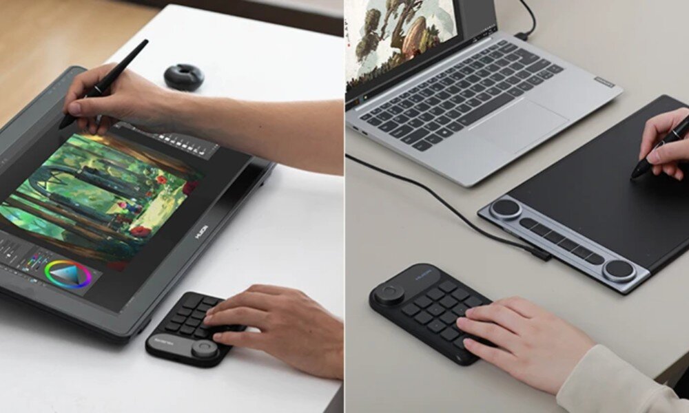 Klawiatura HUION K20 Mini zastosowanie opis