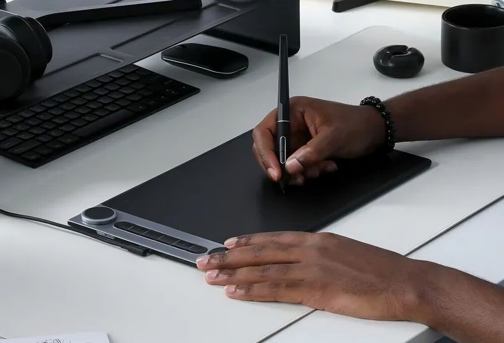 Tablet graficzny HUION Inspiroy Dial 2 Q630M pióro dokładność nacisk rozdzielczość