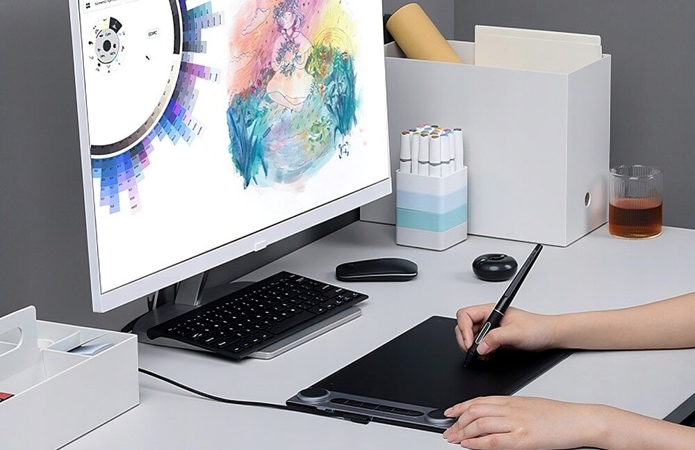 Tablet graficzny HUION Inspiroy Dial 2 Q630M konstrukcja wielkość waga przeznaczenie