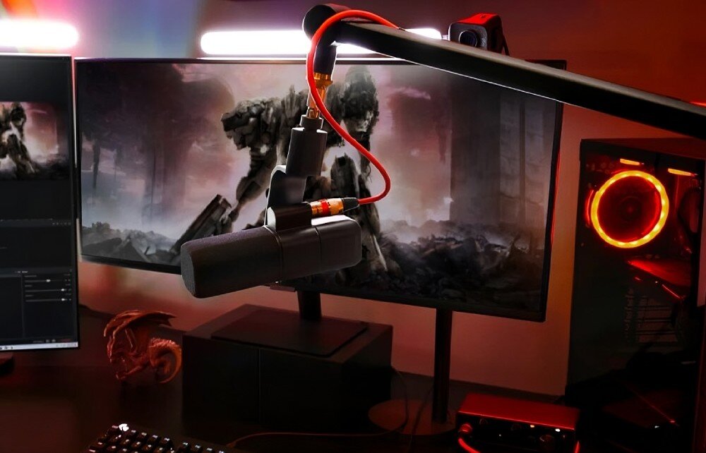 Mikrofon LOGITECH Yeti Studio Biały podłączenie złącze zasilanie