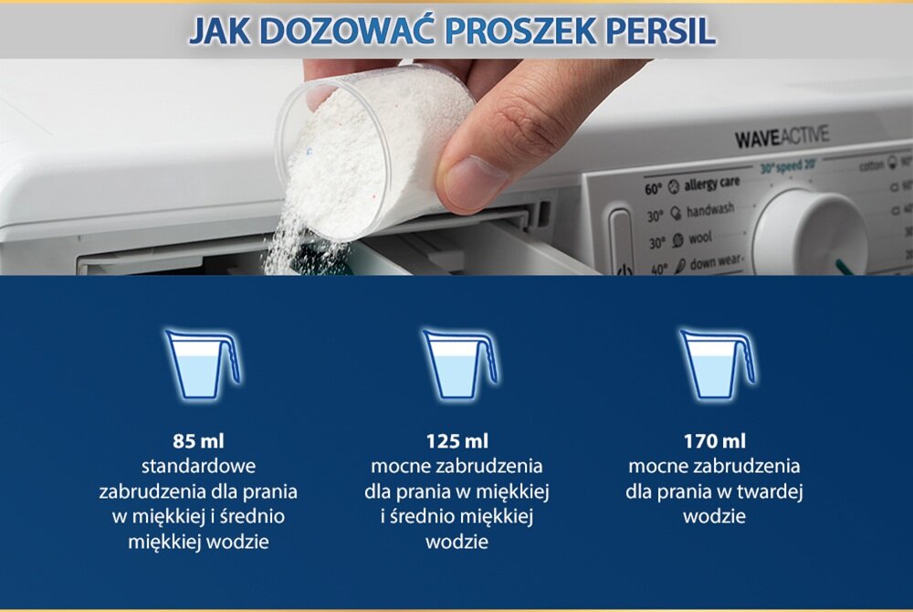 Proszek do prania PERSIL Deep Clean 2.75 kg do białych tkanin czyste pranie, higieniczna pralka, odpowiednia ilość proszku