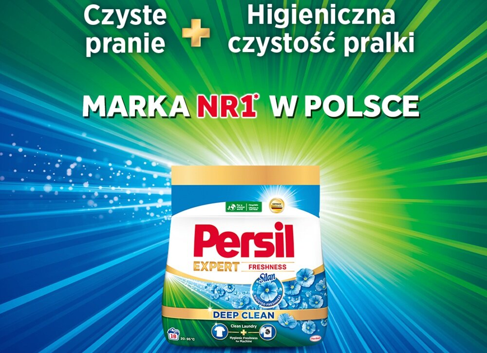 Proszek do prania PERSIL Deep Clean Expert Freshness by Silan 1.485 kg do białych tkanin głęboka czystość prania, higienicznie czyste ubrania, czysta pralka, usuwanie najtrudniejszych plam