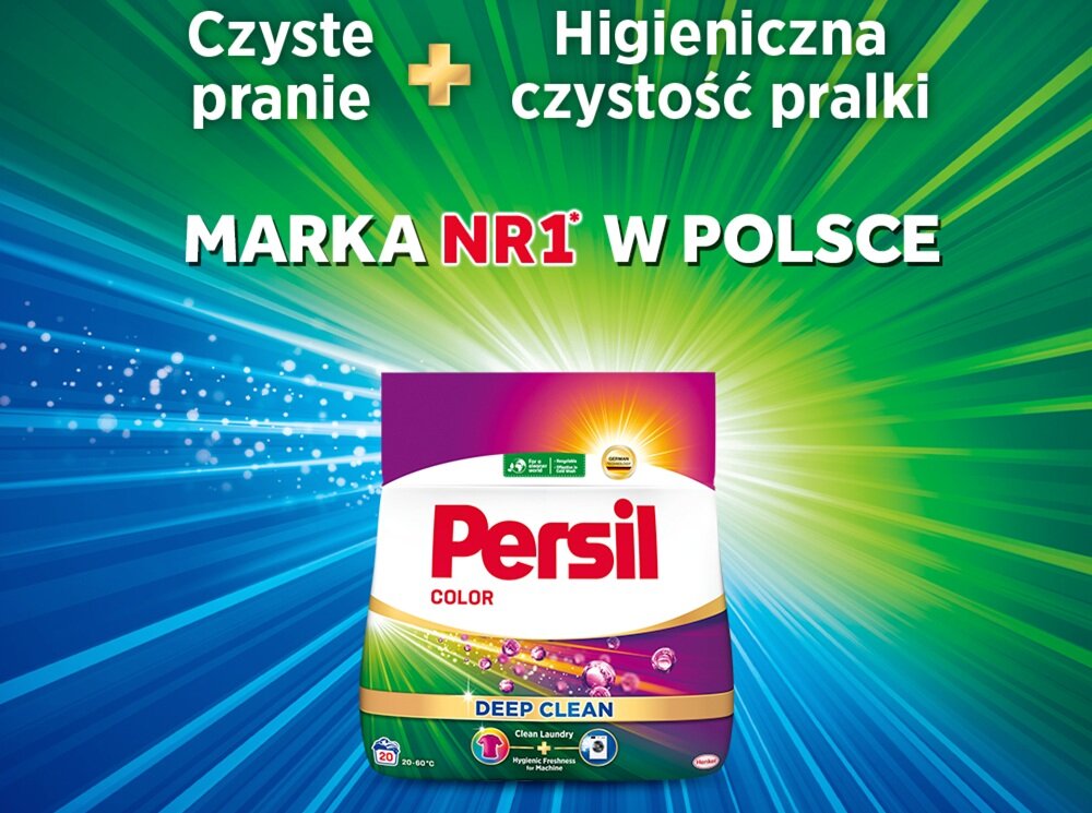 Proszek do prania PERSIL Deep Clean 1.65 kg do kolorowych tkanin głęboka czystość prania, higienicznie czyste ubrania, czysta pralka, usuwanie najtrudniejszych plam