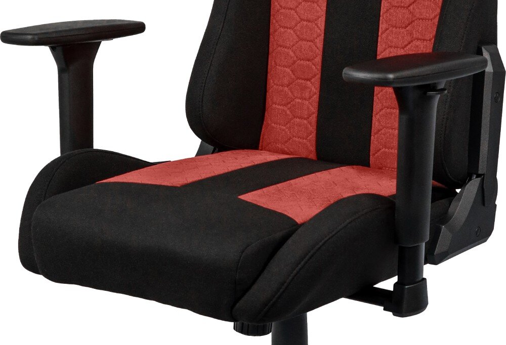 Fotel CORSAIR TC100 Relaxed Materiałowy Czarno-Czerwony siedzisko szerokość punkty podparcia