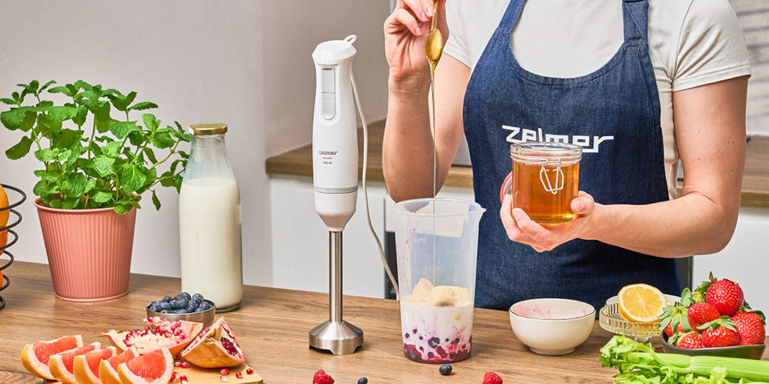 Blender ZELMER Pulsar Deluxe Max ZHB4563S Biały Moc maksymalna funkcja Turbo silnik składniki rozdrabnia