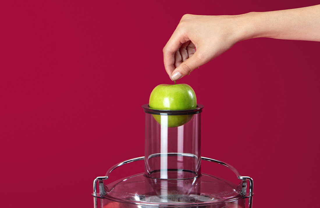 Sokowirówka NUTRIBULLET NBJ100G otwór szerokość składniki kawałki