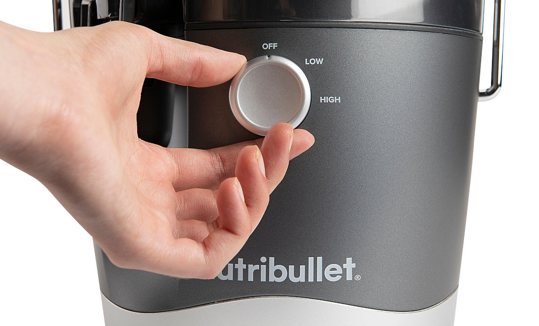 Sokowirówka NUTRIBULLET NBJ100G Dwie prędkości pokrętło dwie prędkości twarde składniki owoce warzywa