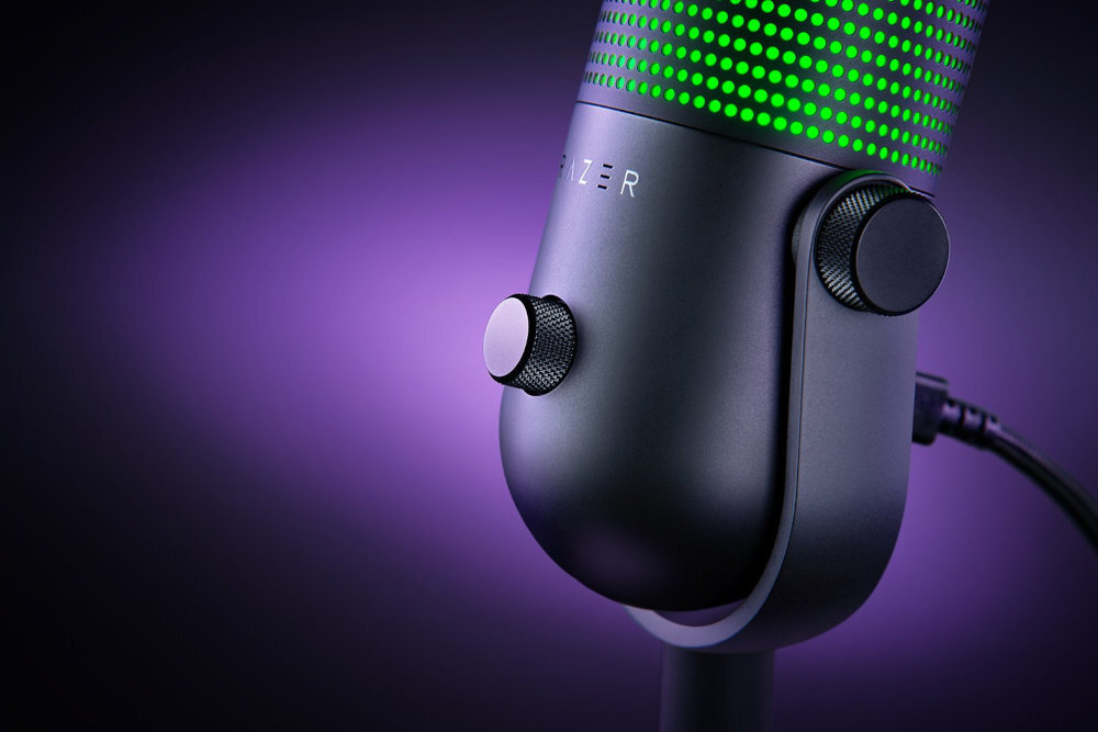 Mikrofon RAZER Seiren V3 Chroma Discord, XSplit OBS Studio kabla Plug and Play