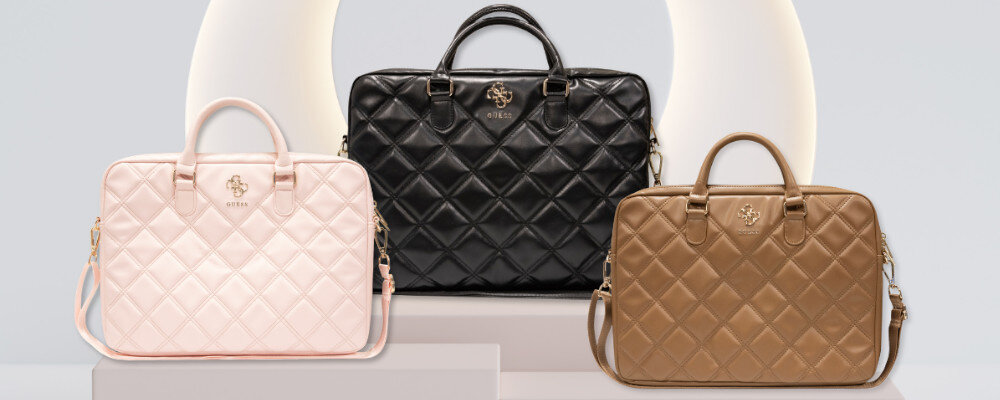 Torba na laptopa GUESS Quilted 4G torba design laptop ochrona