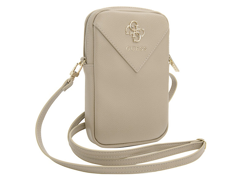 Torebka Guess Guess ZIP Leather Triangle pasek regulacja łatwość preferencje złoto detal