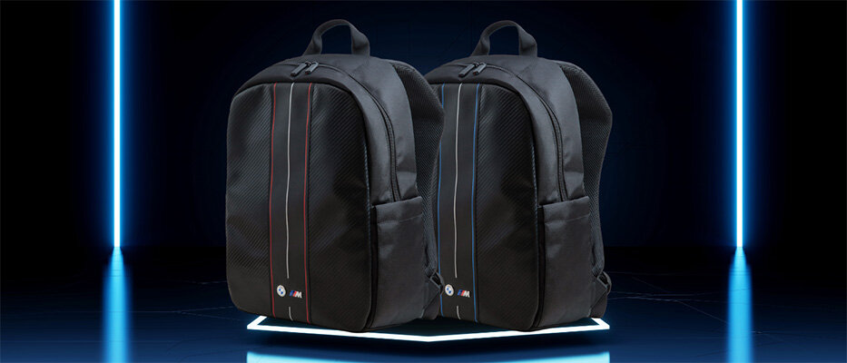 Plecak na laptopa BMW Carbon Blue Stripes styl jakosc