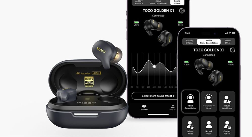 TOZO Golden X1 - dedykowana aplikacja mobilna