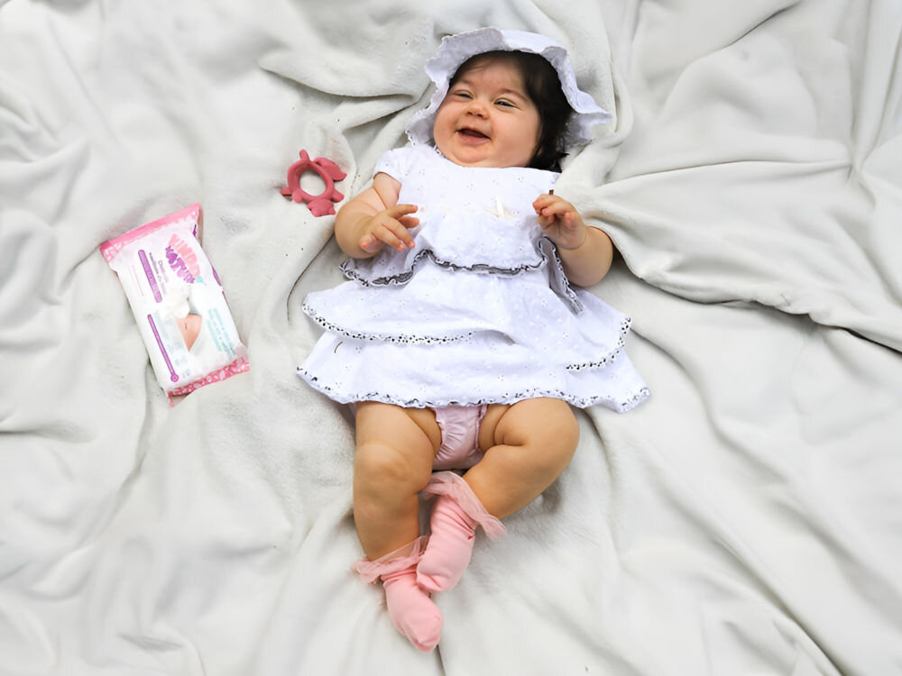 Chusteczki nawilżane KINDER BY NATURE 60418 (168 szt.)  recykling energia odnawialna biodegradowalne