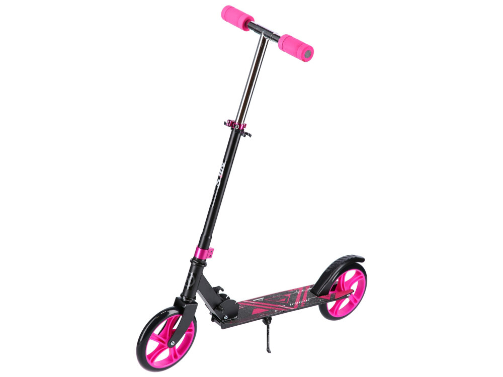 Hulajnoga NILS EXTREME HM0106 Różowy ekologiczny srodek transportu z lekkich wytrzymalychmaterialow stal i gabka bezpieczne uzytkowanie wygodna stylowa skrojona na miare potrzeb jazda po asfaltowych nawierzchniach i wybrukowanych chodnikach