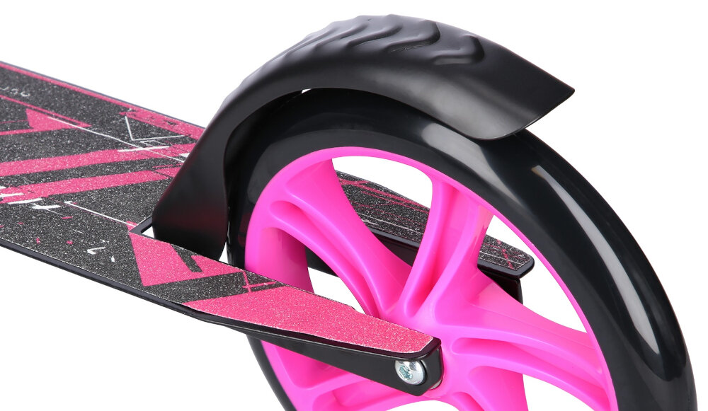 Hulajnoga NILS EXTREME HM0106 Różowy hamulec tylny nozny duza sila hamowania blyskawiczne dzialanie docisniecie do kola