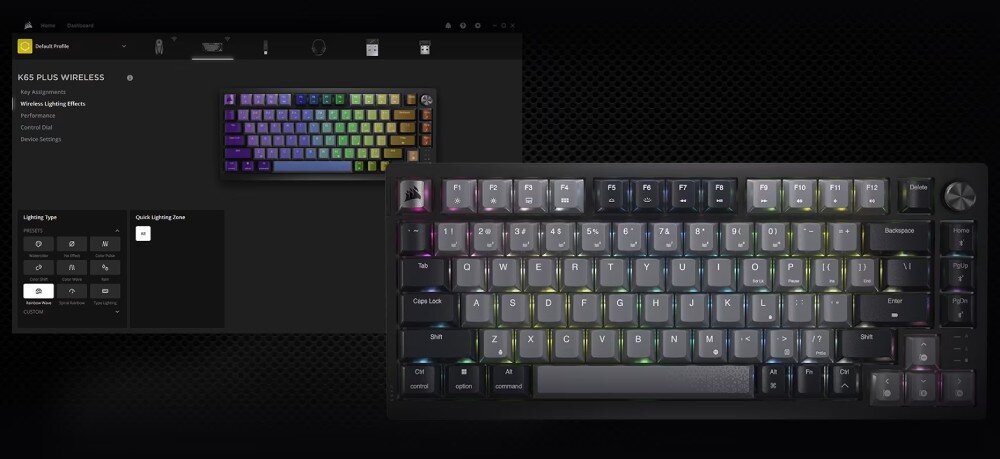Klawiatura CORSAIR K65 Plus oprogramowanie narzędzia