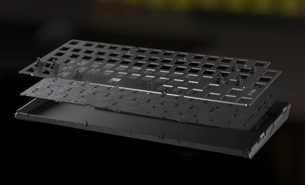 Klawiatura CORSAIR K65 Plus kolory konstrukcja szkielet