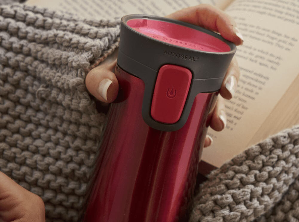 Kubek termiczny CONTIGO Pinnacle Czerwony Kompaktowy towarzysz tryb życia możliwości napoje