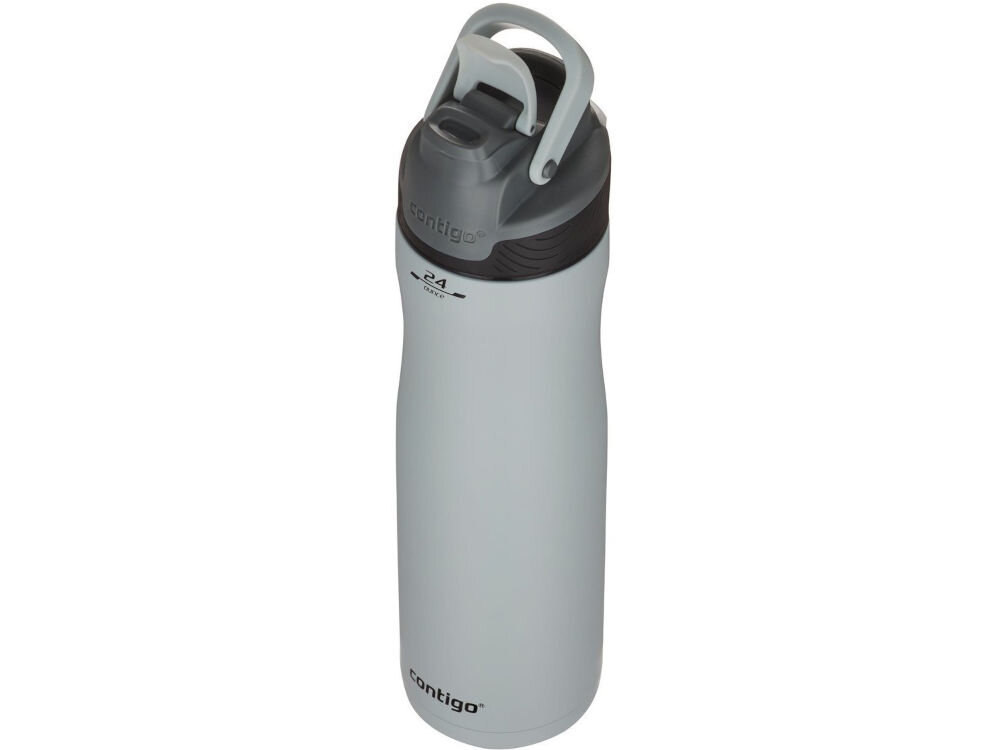 Butelka termiczna CONTIGO Autoseal Chill 720 ml Szary praktyczność stylowy design poręczny uchwyt wygoda użytkowania spacer trening podróż ustnik z dodatkową osłoną ochrona przed zabrudzeniami higiena w kazdych warunkach kompaktowe wymiary wysokość 27,1 cm średnica 7,5 cm lekka konstrukcja 400 g funkcjonalność estetyka