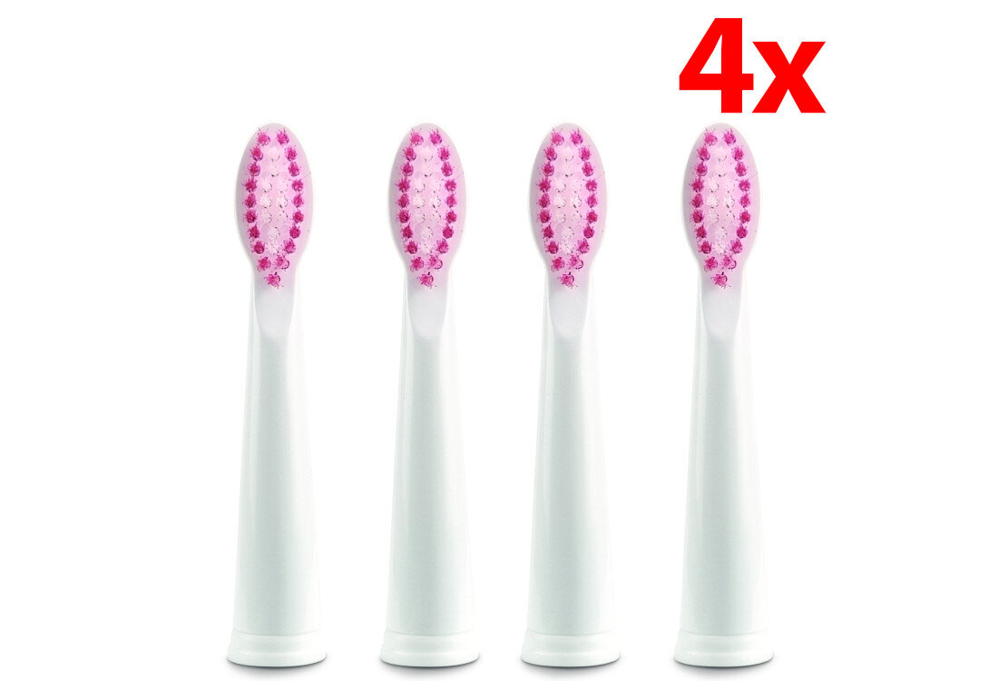 Oryginalna końcówka do szczoteczki ZELMER ZTBA1010W Biały (4 szt.) (Niwelują przebarwienia)  Wygodne dla użytkownika  ułatwia manewrowanie 4 wymienne końcówki czas zalecenia