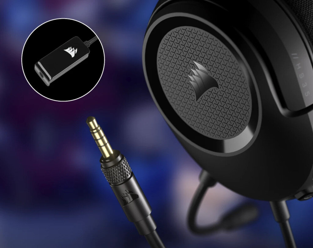 Słuchawki CORSAIR HS35 Surround v2 kompatybilnosc zlacze platformy