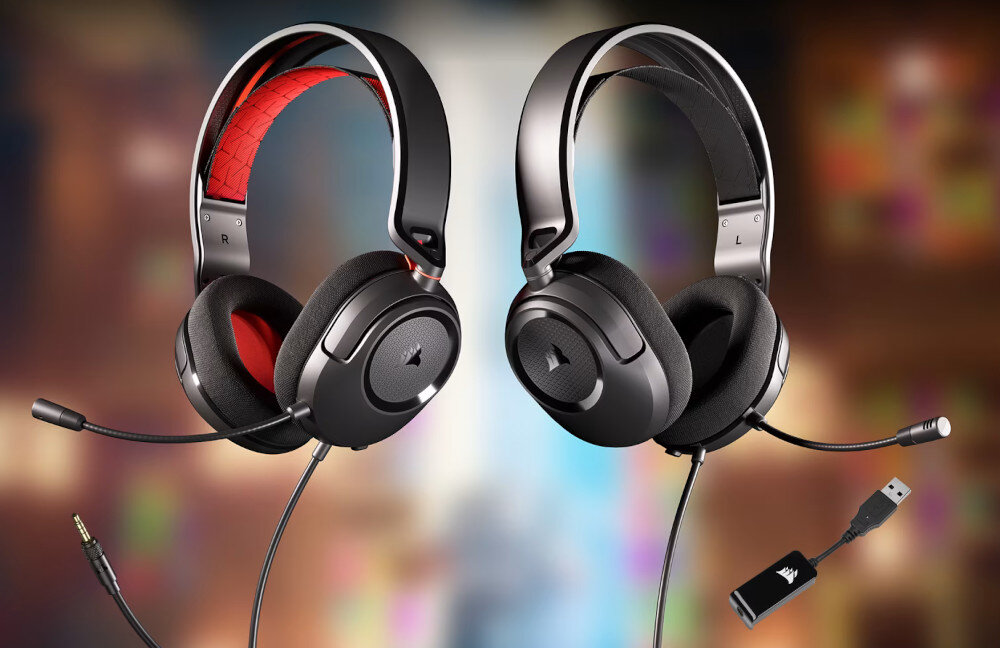 Słuchawki CORSAIR HS35 Surround v2 adapter dolby audio