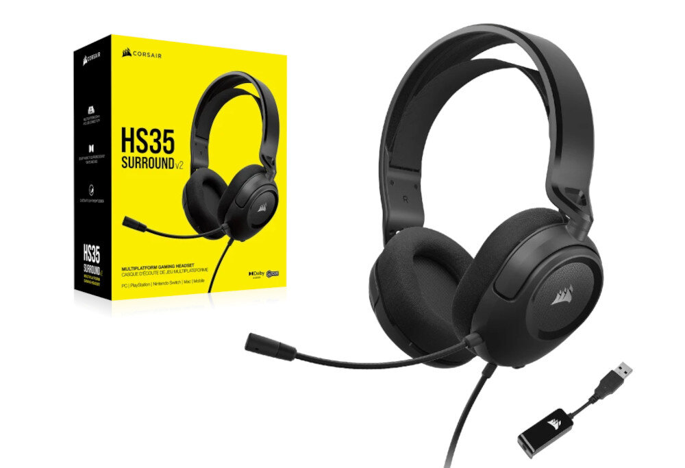 Słuchawki CORSAIR HS35 Surround v2 zestaw