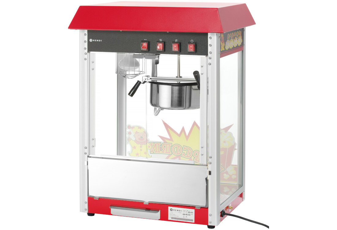 Maszyna do popcornu HENDI 230V 1500W 282748 podświetlane wnętrze przekąski