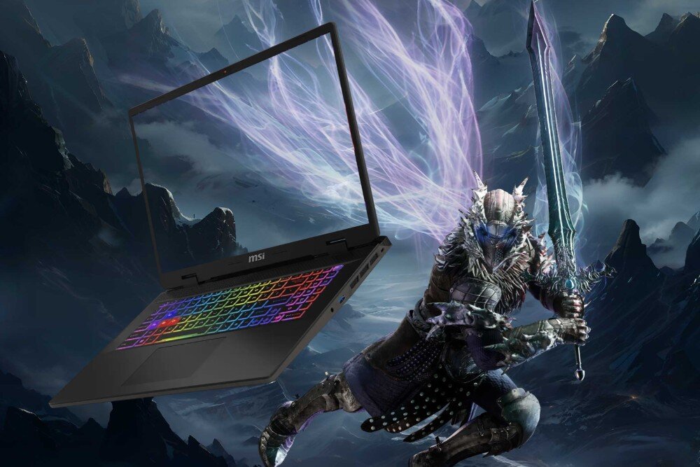 Laptop MSI Sword 17 HX B14VFKG-020XPL 17 IPS 240Hz i7-14700HX 16GB RAM 1TB SSD GeForce RTX4060 wygląd opis