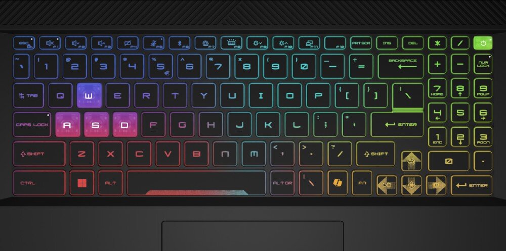 Laptop MSI Sword 17 HX B14VFKG-020XPL 17 IPS 240Hz i7-14700HX 16GB RAM 1TB SSD GeForce RTX4060 klawiatura podświetlenie klawisze