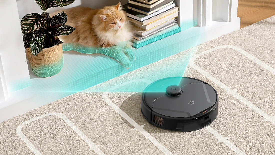 Robot sprzątający EUFY Robovac X8 Pro T2276G11 Efektywne czyszczenie Precyzyjna Nawigacja technologia iPath™ AI.Map™ 2.0 maksymalizując obszar  omija przeszkody skanuje dom rozbudowany kanał powietrzny