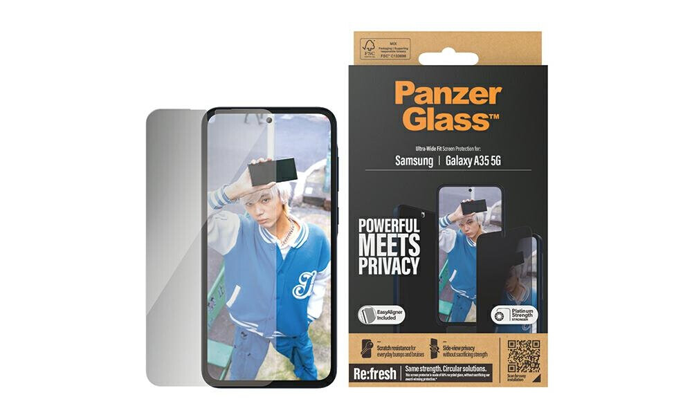 PanzerGlass Ultra-Wide Fit Privacy Samsung Galaxy A35 szkło prywatyzujące ochrona ekranu i danych