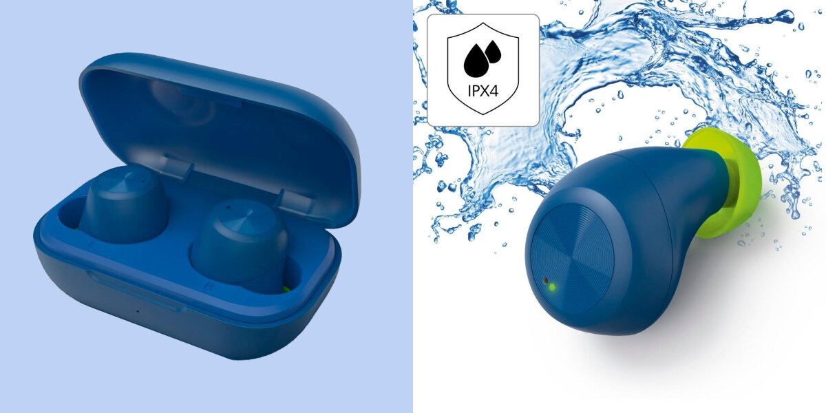 słuchawki dokanałowe HAMA Spirit Chop - Wodoodporność IPX4, słuchawki w etui , słuchawka z grafiką wody