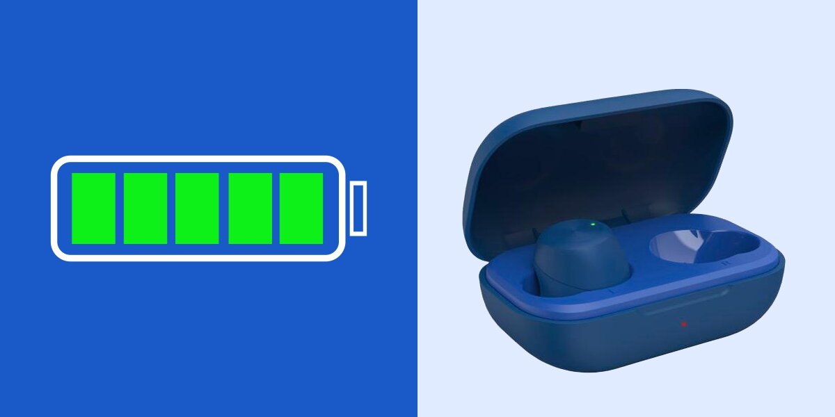 słuchawki dokanałowe HAMA Spirit Chop - Długi czas działania, logo naładowanej baterii, słuchawki w etui