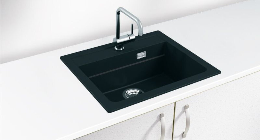 Zlewozmywak ALVEUS Atrox 30 1148162 Czarny 1-komorowy kolor kolorystyka wykonanie materiał granital zabudowana wpuszczana podwieszana