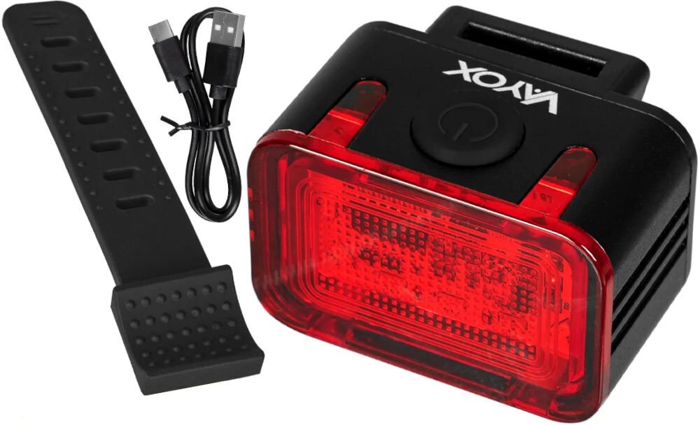 Lampka rowerowa VAYOX VA0152 elementy zestaw opaska kabel do ładowania