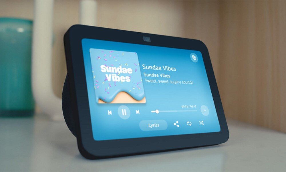 AMAZON Echo Show 8 (3 gen.) Czarny kamera mikrofon rozmowy muzyka