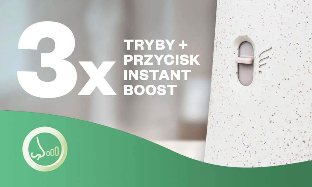 Odświeżacz powietrza AIR WICK Active Fresh Oceaniczy powiew i rajska wanilia 228 ml 3 stopnie intensywności tryby + przycisk intant boost