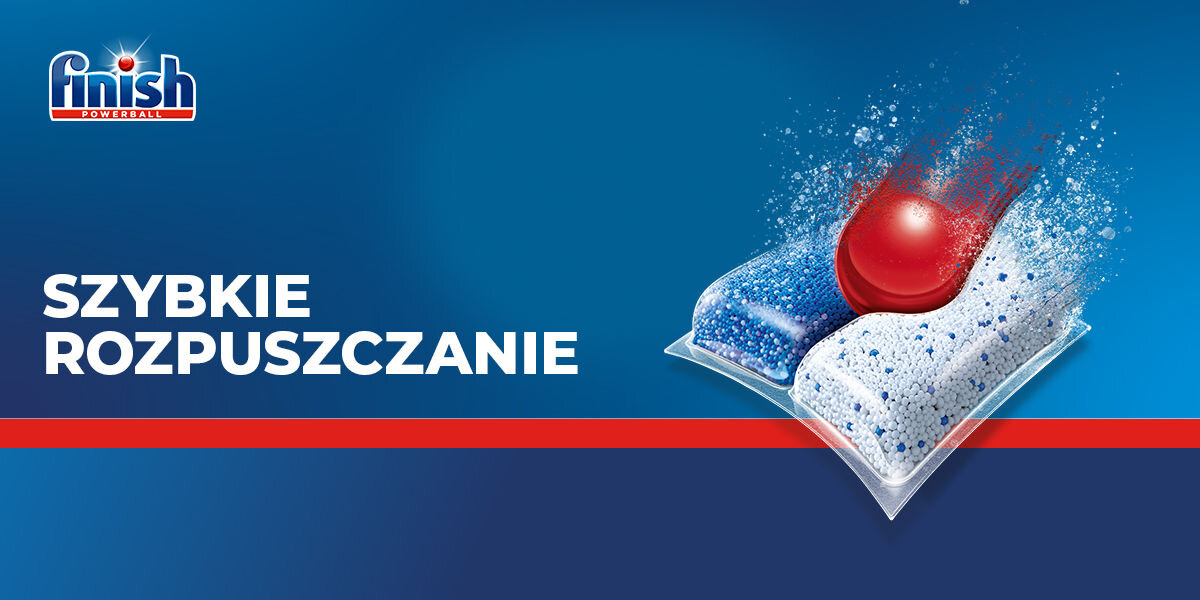 Kapsułki do zmywarek FINISH Powerball Quantum All in 1 Fresh - 80 szt. Multifunkcyjna kapsułka płynny powerball dwie komory proszkowe biodegradowalna folia