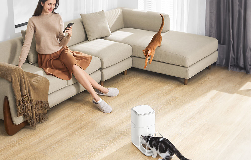 Dozownik karmy automatyczny CATLINK Fresh 2 F04 Pro czujnik infradźwiękowy grawitacyjny harmonogram karmienia