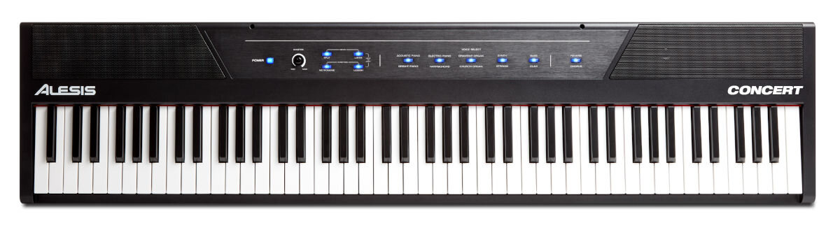 Pianino cyfrowe ALESIS Concert Czarny głośniki 20 W wyjście słuchawkowe 1/4 6,35mm
